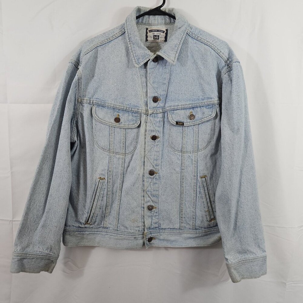 Vintage Lee Authentic Jacket Cowboy, Trucker Denim Jacket Size Large USA